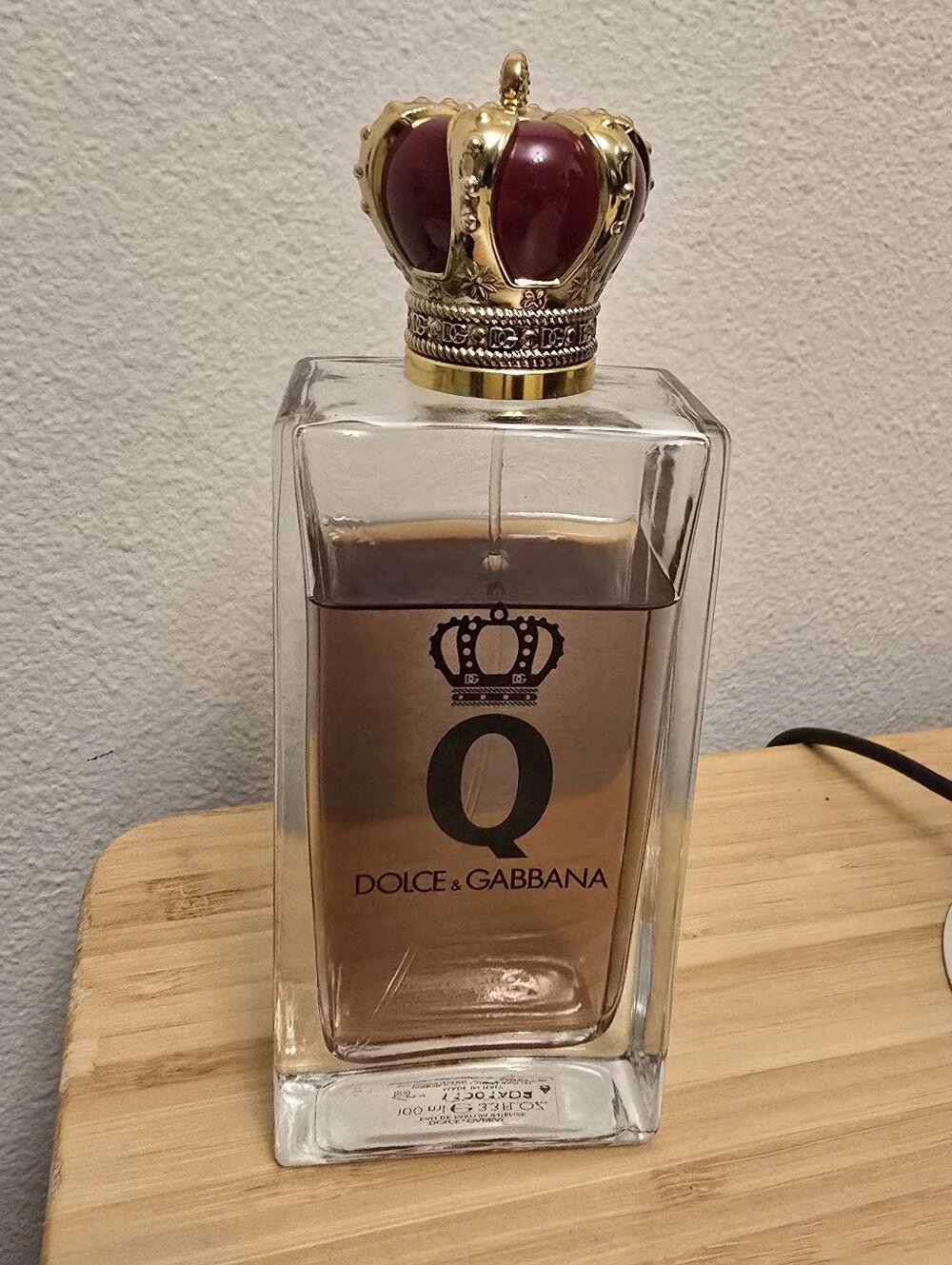 Dolce & Gabbana Q Bottle with Gold and Burgundy Crown Cap